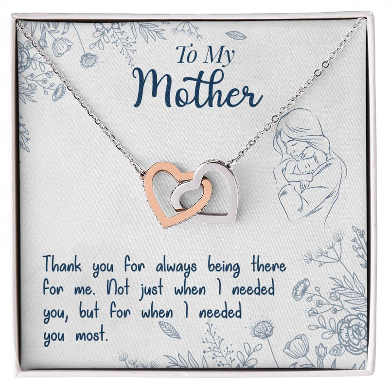 Thank You For Always Being There - Interlocking Hearts Necklace