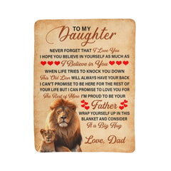 To My Daughter This Old Lion – Sherpa Fleece Blanket