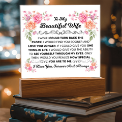 To My Beautiful Wife – Acrylic Square