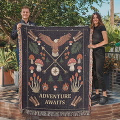 Adventure Awaits - Woven Blanket