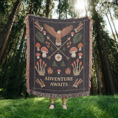 Adventure Awaits - Woven Blanket